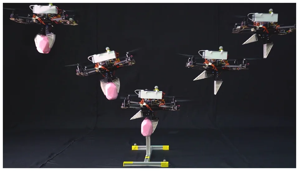Overview figure: RAPTOR: Rapid Aerial Pickup and Transport of Objects by Robots