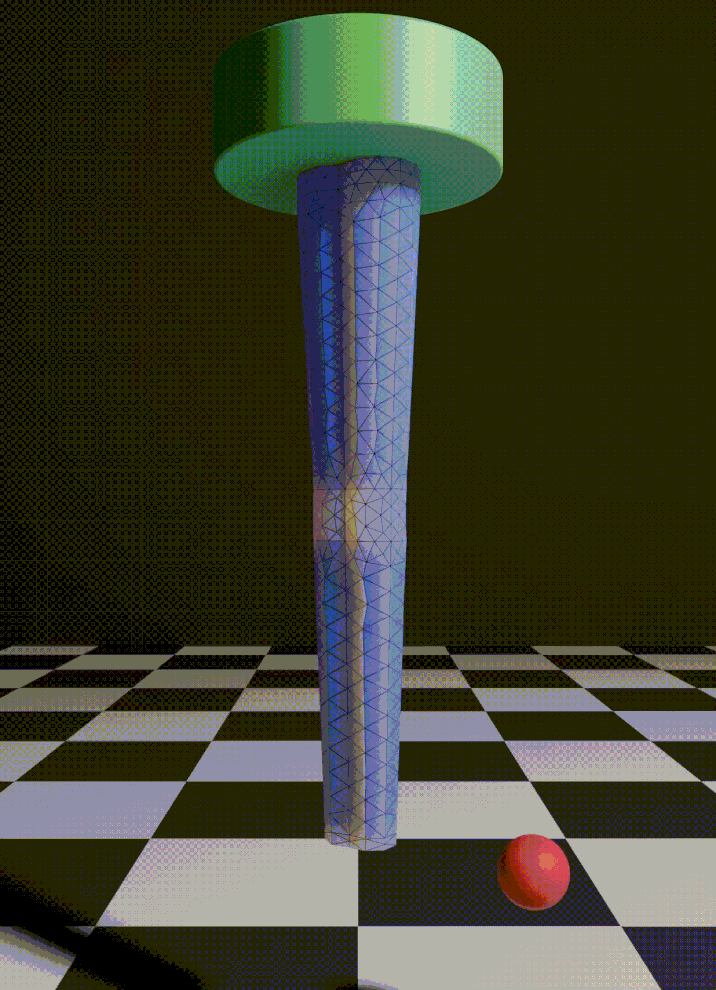 Soft arm simulation animation